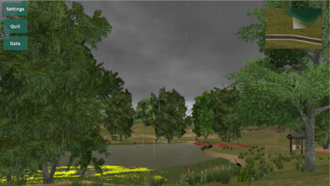 Pond with Visible Tracers